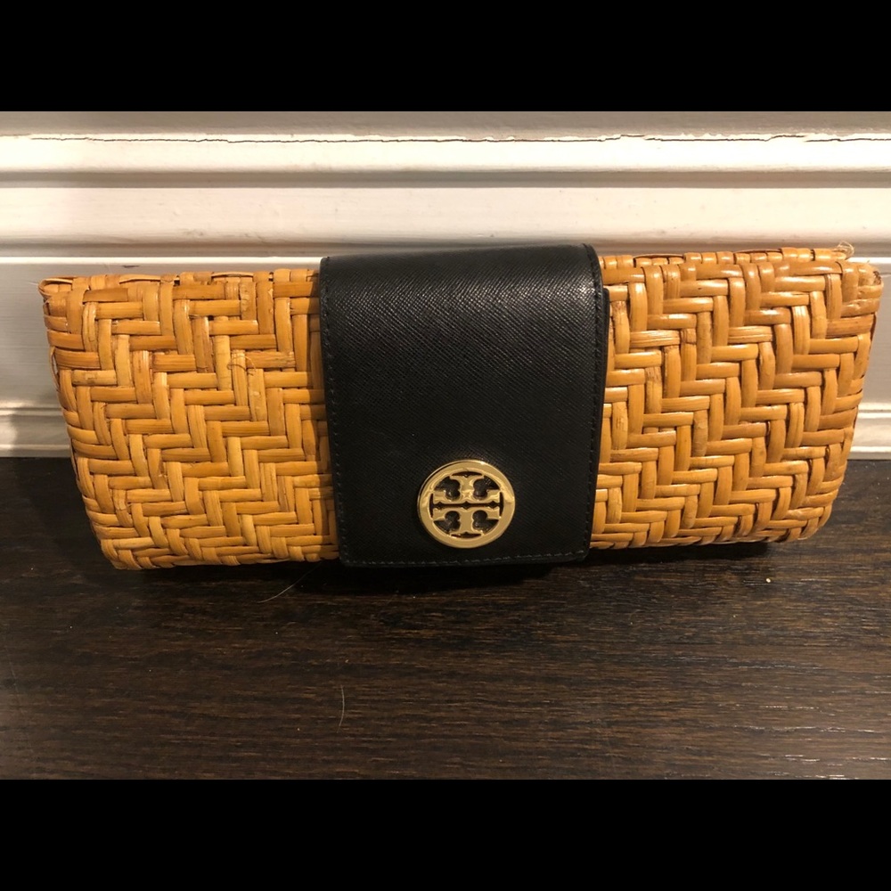 Tory Burch wicker clutch